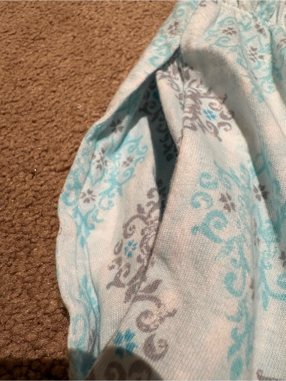 Carole Hochman White and Light Blue capri pj bottoms 100% cotton size small - Picture 5 of 5